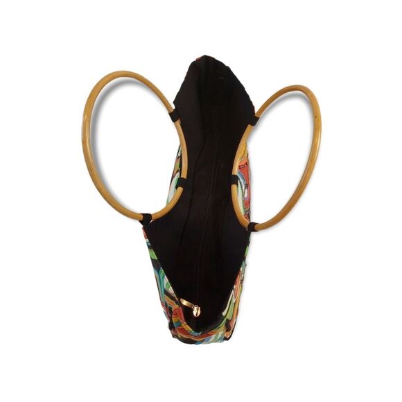 WOMEN'S Multicolour Orange Printed Cotton Bag - Picture 11 of 12